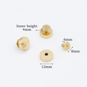 10set Gold Schraube Nieten Nieten 12mm Chicago Schraube Bolzen Geldbörse Füße Schraube zurück Niete für Leder Handwerk Tasche Geldbörse machen