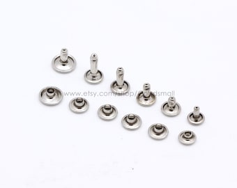 100pcs gold/silver/gunmetal/bronze Double cap rivet