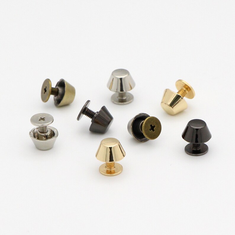 20set 10mm Screw Back Rivet Studs Spike Screw Rivets Chicago Etsy