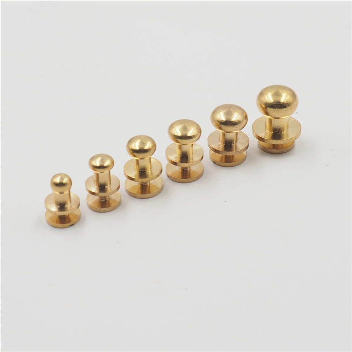 10set Solid Brass Screw Rivet Chicago Screw 5mm 6mm 7mm 8mm Etsy