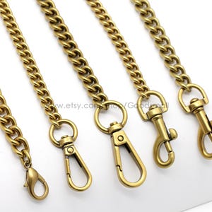 Antique gold Bag chain Purse chain Replacement women bag strap