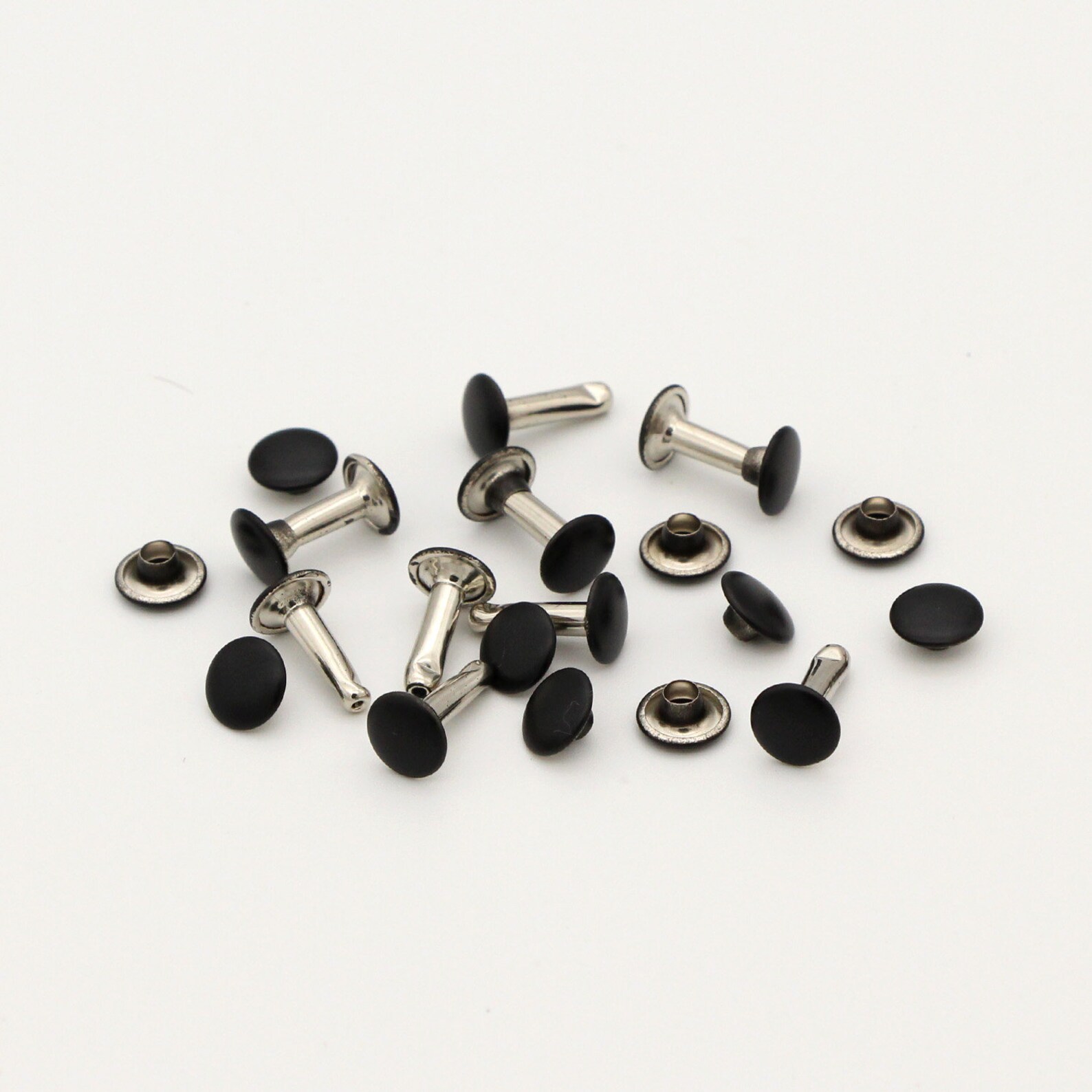 50set 812mm Matte Black Double Cap Rivets Rapid Rivets Round Etsy