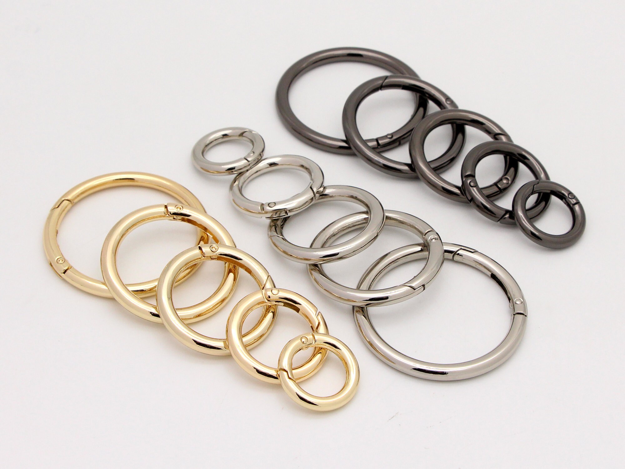 1Pc Stainless Steel Spring Gate Ring O Ring Antique Silver Color Clasp Ring  Shaped Charms Circle Connector for DIY Key Ring Making 18x3.5mm 