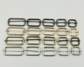 10pcs strap adjuster strap slider purse ring Slide Buckle Strap buckle Adjustable buckle purse hardware