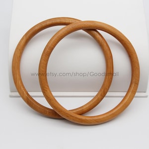 a pair Round handle wooden bag handle wood handle