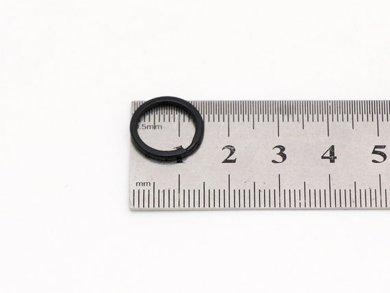 10pcs 15mm Key Ring Black Split Ring Flat Split Key Ring for
