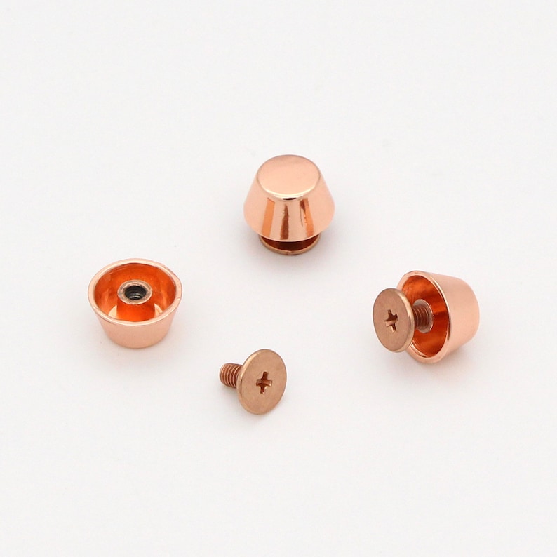 10set 11mm Rose Gold Screw Back Studs Screw Rivets Chicago Etsy