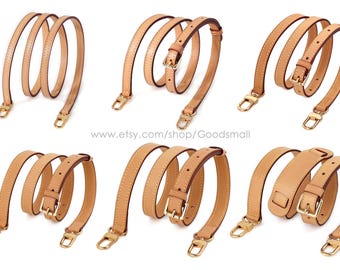 Vegetable tanned Leather bag strap Beeswax Apricot Leather Purse strap