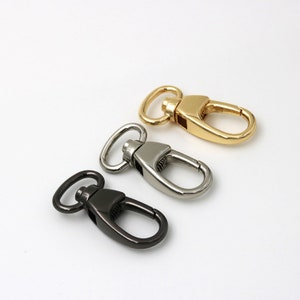 4-10pcs 1/2&quot;(13mm) Swivel hook swivel clasp Push gate snap hook purse hook swivel lobster clasp purse clasp