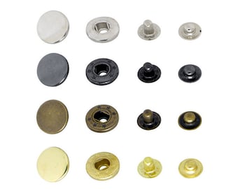 20set 10mm 12mm 15mm snap button Snap Fastener Press Stud Closure Buttons