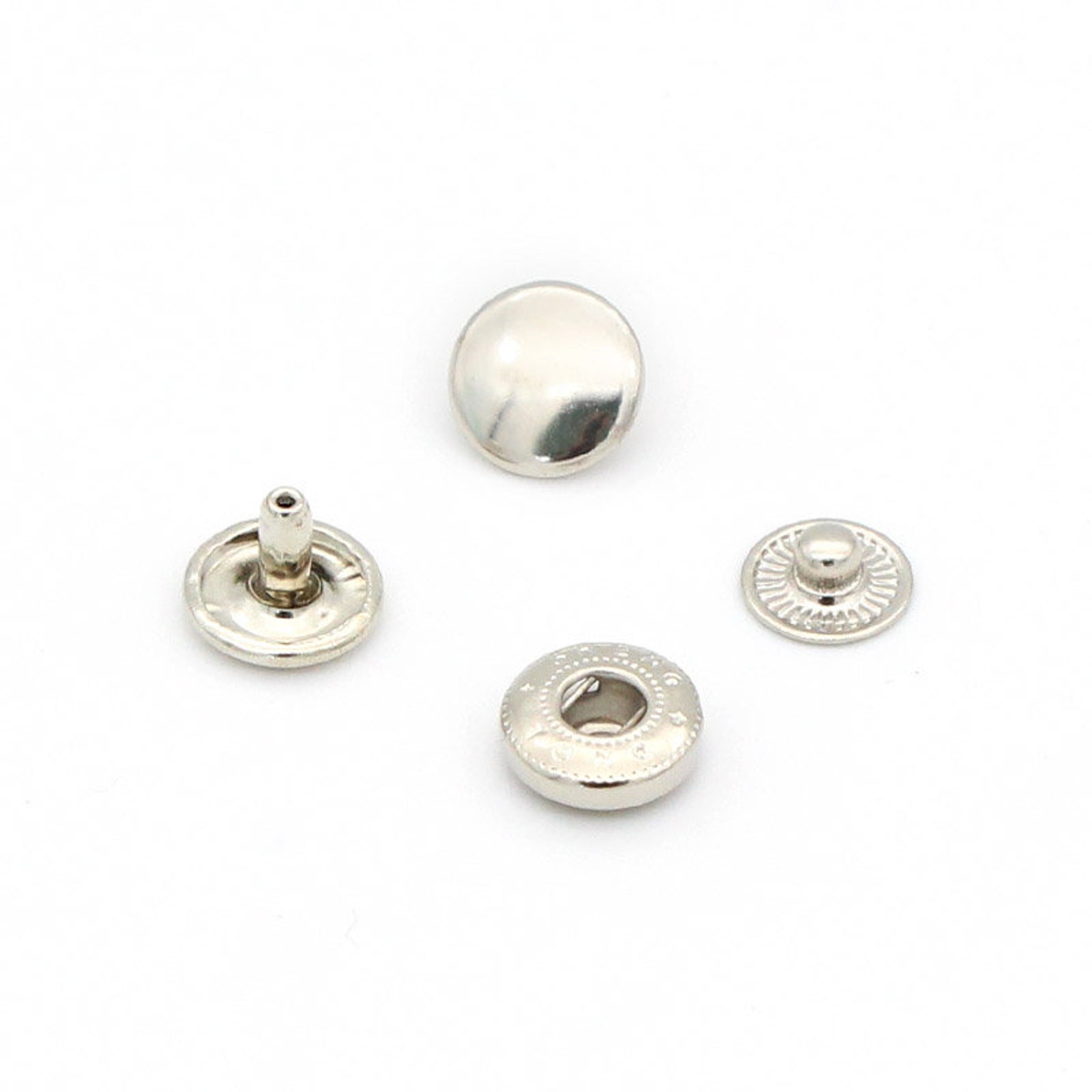 20set 10mm Double Cap Snap Button Snap Fastener Press Stud Etsy