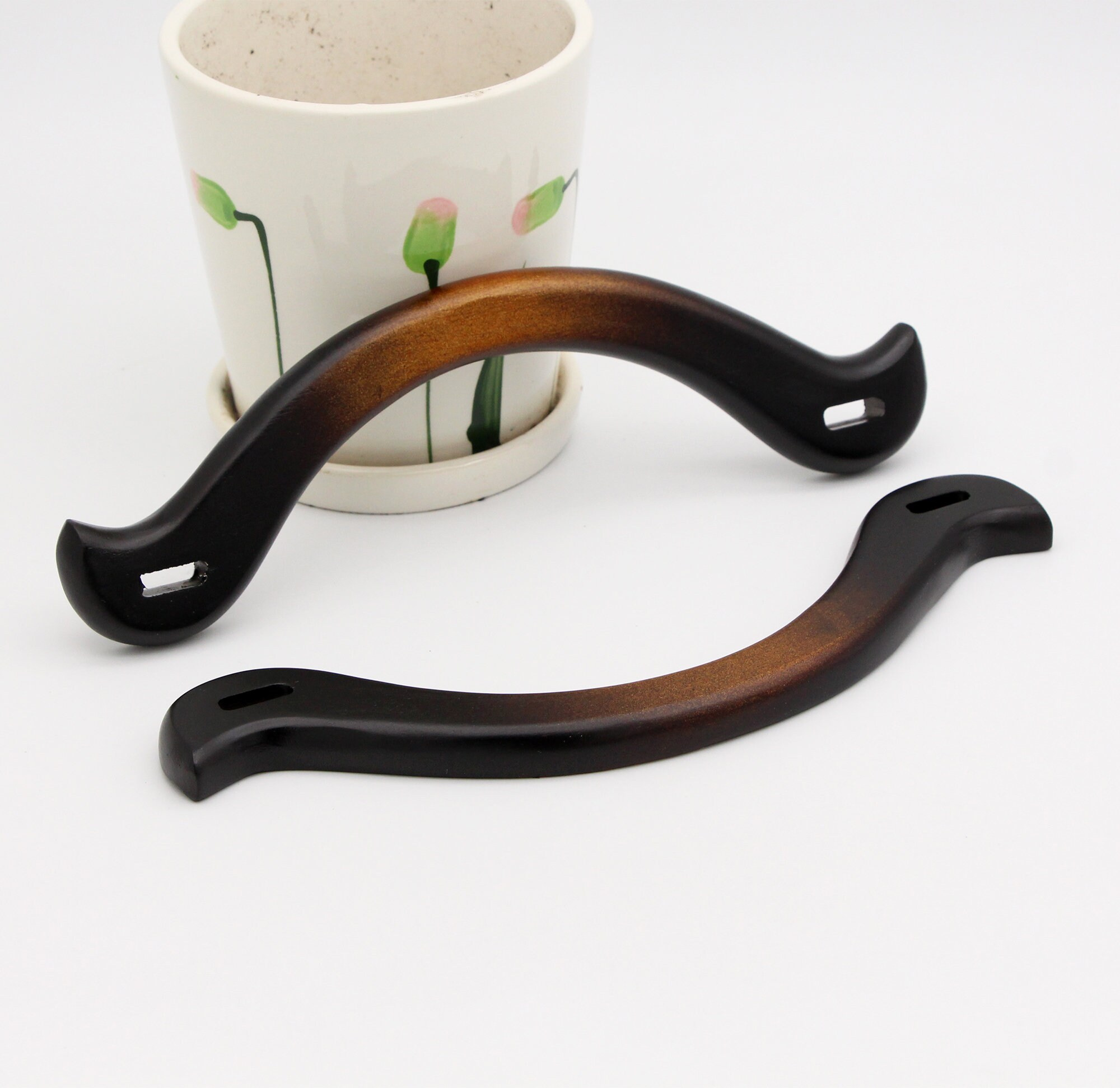 A pair 23.57cm wooden purse handle wooden Bag Handle handbag Etsy