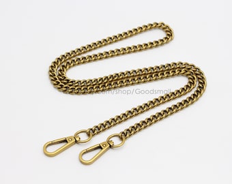 Correa de cadena para bolso de oro antiguo de 9 mm Cadena para monedero Correa para hombro