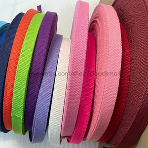 3/4" Polyester cotton webbing for Canvas bag strap purse strap sold by the yard