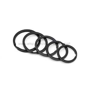 10pcs Black key ring Split Keyring Key chain split ring Bulk Key Ring Keychain Findings