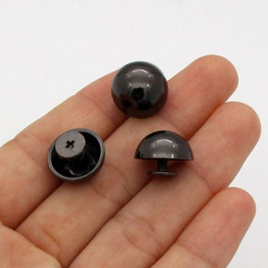10set Gunmetal Schraube Nieten 15mm Kuppel Nieten Chicago Schraube Geldbörse Füße Schrauben Bolzen Schraube Nieten Spitze