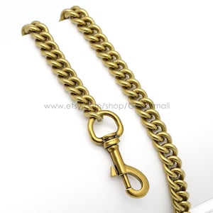Antiekgouden tashengsel 13 mm aluminium portemonnee kettingriem damestasketting schouderriem