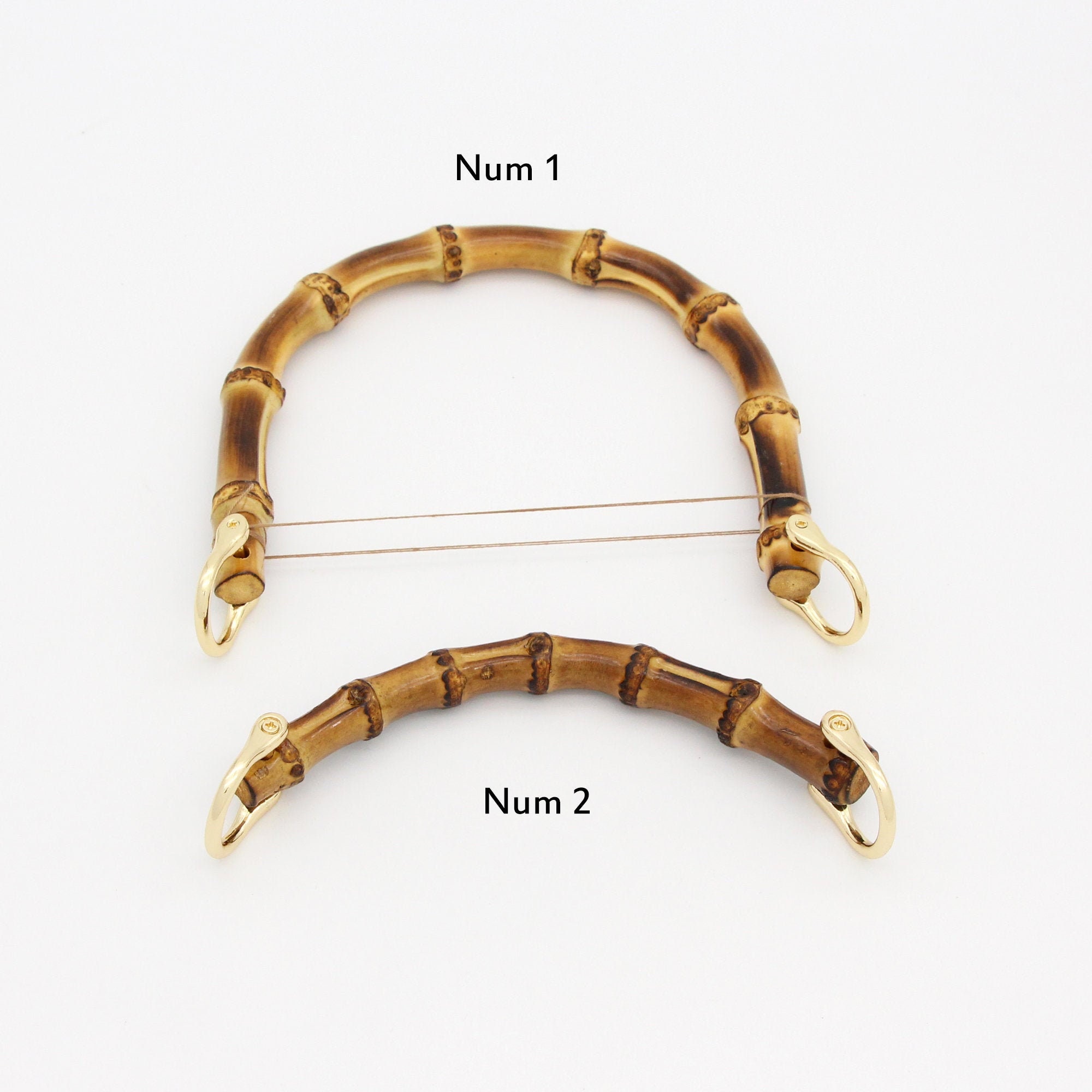A Pair 15cm5.9 In Bamboo Bag Handle Bamboo Purse Handle Etsy