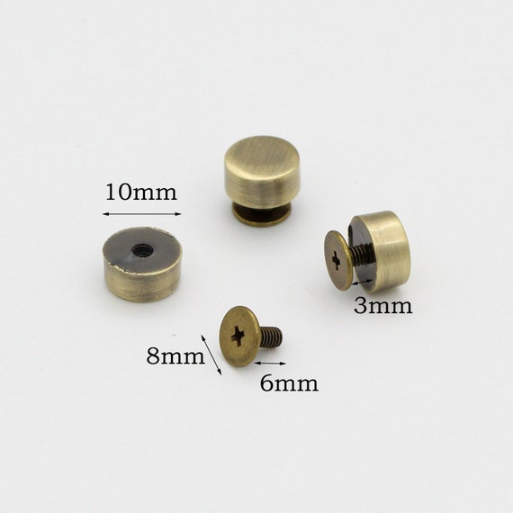 10set Screw Rivets Studs 10mm Chicago Screw Studs Purse Feet Etsy