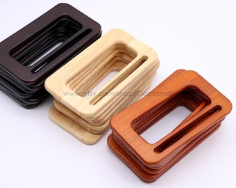 a pair Wooden bag handle Tote bag handle