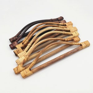 2-4pcs Purse handle bamboo wood handle Bag Handle purse frame Sewing knitted bag handle