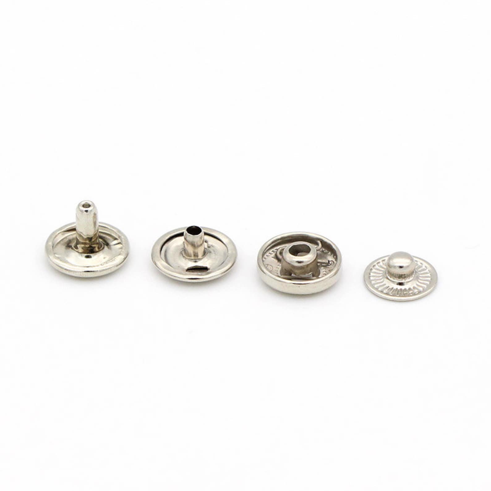20set 10mm Double Cap Snap Button Snap Fastener Press Stud Etsy