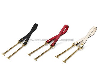 Cadena de cuero para monedero Correa de cadena para bolso de oro antiguo