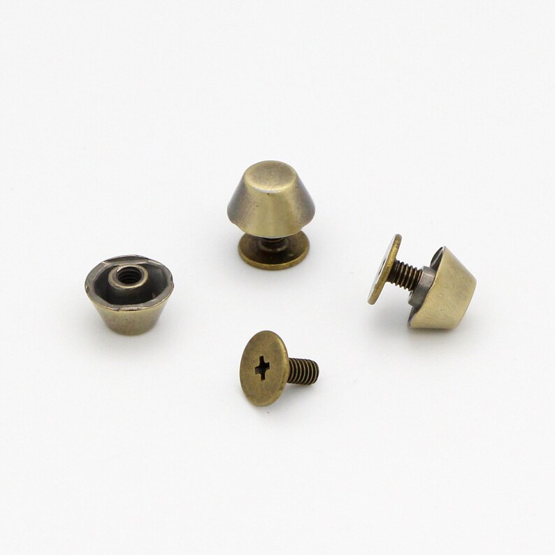 20set 10mm Screw Back Rivet Studs Spike Screw Rivets Chicago Etsy