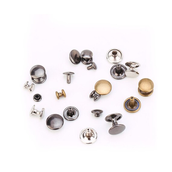 50ct Small Medium Large Cap Rivets Fast and Free Shipping! Rivets for Leather and Crafts 4mm 6mm 8mm Sizes Available 50ct Small Medium Large Cap Rivets Fast and Free Shipping! Rivets for Leather and Crafts 4mm 6mm 8mm Sizes Available