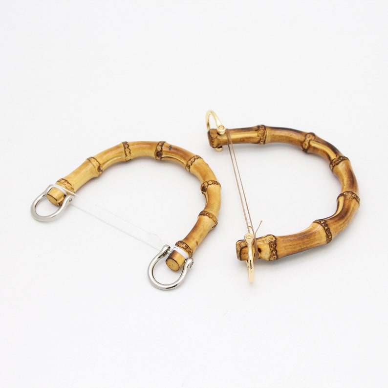 Bamboo Purse Handle handbag handle bag hardware a pair Bamboo Bag Handle 12cm 4.7 in