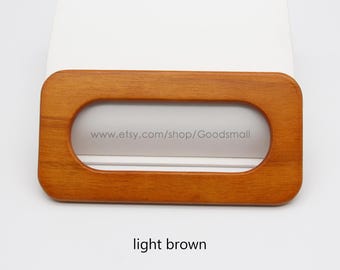 Asa de madera para bolso de 20 x 10 cm. Asa para bolso de mano.