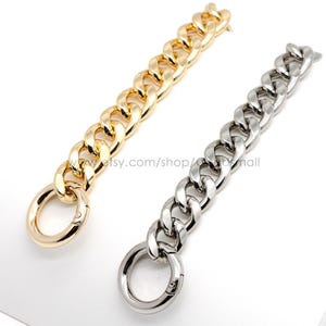 Gold Purse chain 15mm Aluminum bag chain for Women purse bag strap Shoulder strap