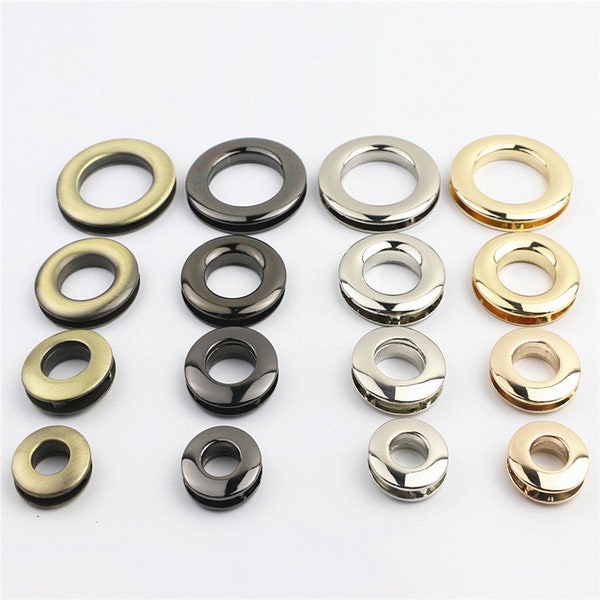 4pcs Screw Eyelet Metal Grommet Round eyelets Grommets Bag strap replacement connector Bag handle hardware