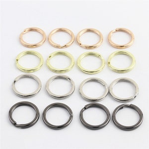 10-20-50pcs Key ring 20mm Flat Split Keyring Key chain ring split rings for key fob hardware image 1