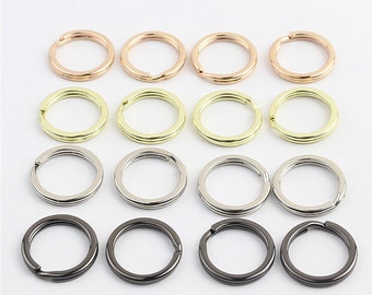 10-20-50pcs Key ring 20mm Flat Split Keyring Key chain ring split rings for key fob hardware