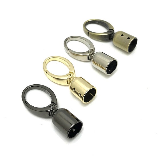 4pcs Cord End Clasp Rope End Snap Hook Cord End Cap With Hook Bag Chain  Keychain Hardware 