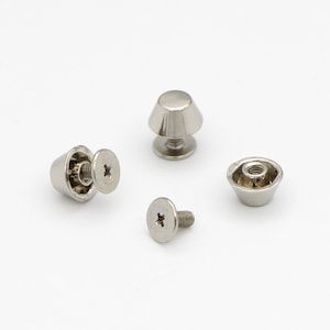 10set 10mm Schraube niet Schraube Stud flachen Kegel Geldbörse Füße Schraube Nieten Punk Rock Metal Spikes Nieten für Leder Handwerk Geldbörse machen