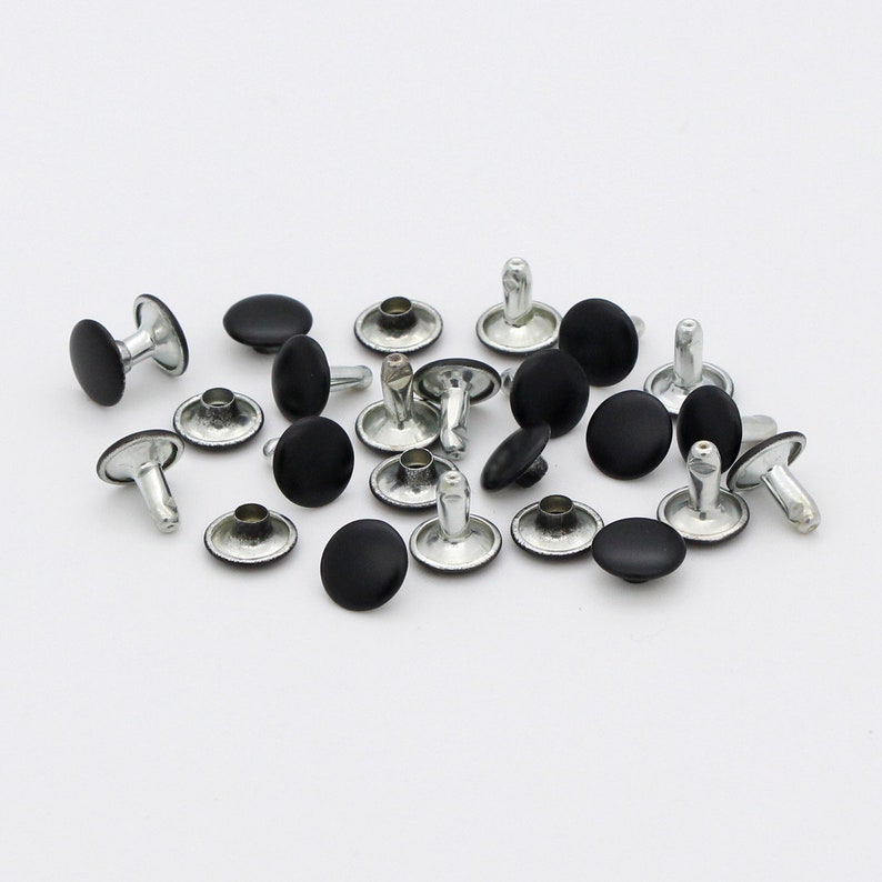 50set 98mm Matte Black Double Cap Rivets Rapid Rivets Round Etsy UK