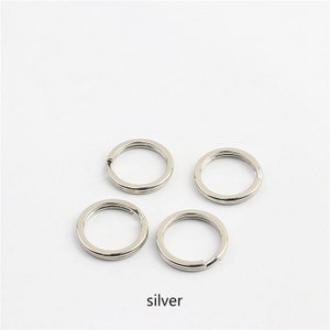 10-20-50pcs Key ring 20mm Flat Split Keyring Key chain ring split rings for key fob hardware image 5