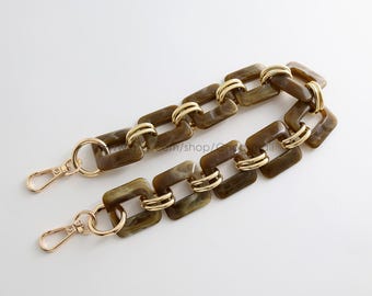 6 color  Bag chain strap Acrylic Purse chain Shoulder bag strap