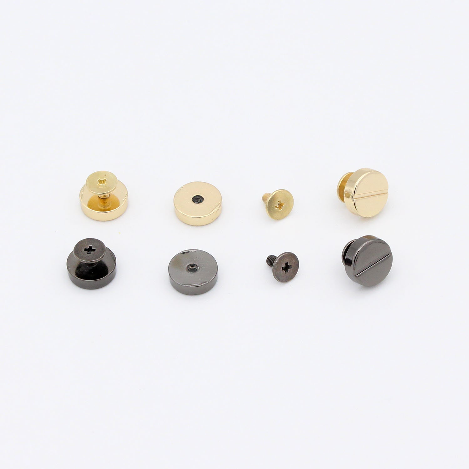 4 stuks Conchos doodskop met schroeven - legering, 30 mm