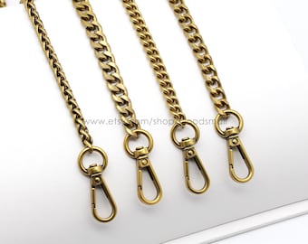 Women Bag chain strap Antique gold Purse chain Shoulder strap