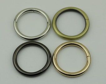 10pcs Metal o anneau 1"(25mm) 1"1/4"(32mm) 1"1/2"(38mm) 2"(52mm) Anneau rond Anneau sac à main anneau anneau en métal anneau pour sangle strap sacs matériel