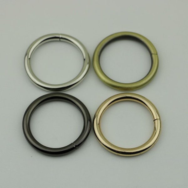 10pcs Metal o ring 1"(25mm) 1"1/4"(32mm) 1"1/2"(38mm) 2"(52mm) Round ring Purse ring metal ring circle ring for Webbing Strap bags hardware