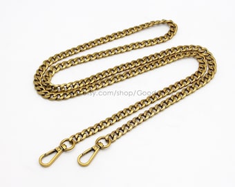 Correa de cadena para bolso de 9 mm Oro antiguo Cadena para monedero Correa para el hombro