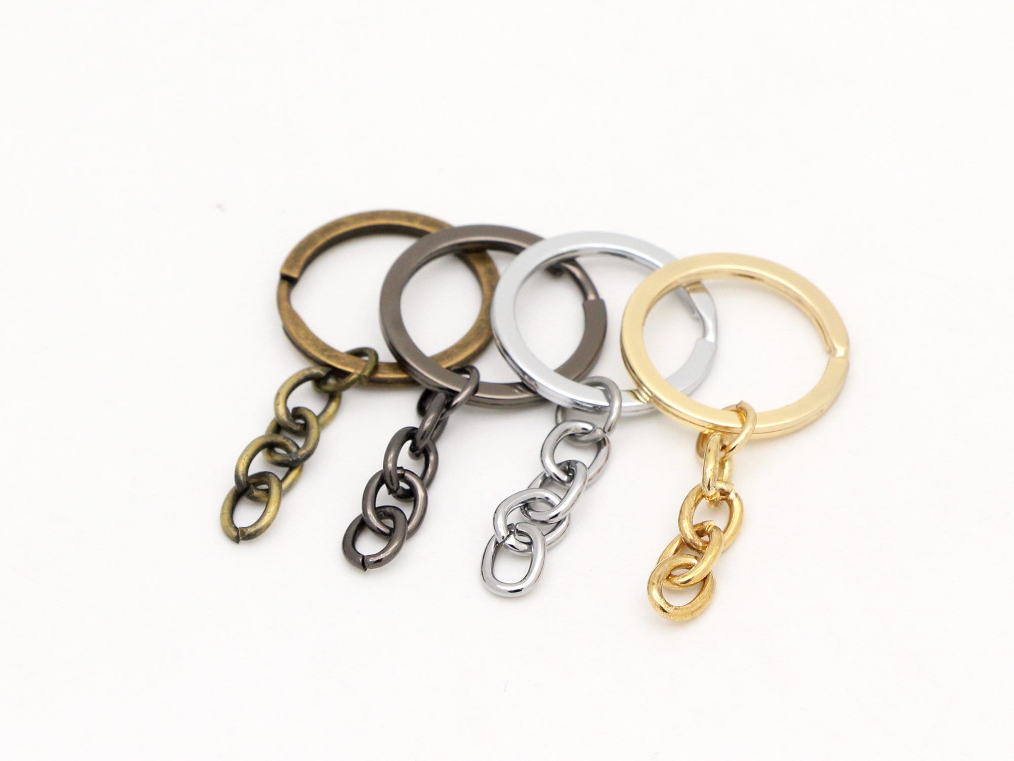 102050pcs Bulk key ring chain 25mm Key chain Split Key ring Etsy