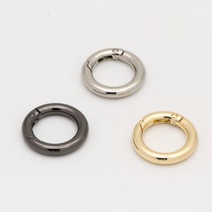 2-4-10pcs 3/4&quot;(19mm) spring gate ring spring ring clasp Push gate snap hooks key chain bag hardware