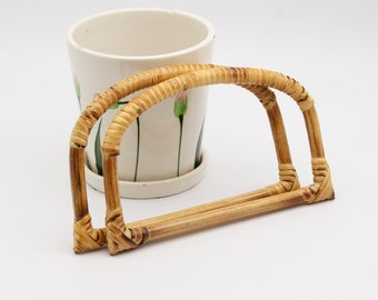 un paio Bamboo Handle in legno Maniglia 15cm(5.9 in) Bamboo Purse Handle Bag borsa borsa hardware borsa