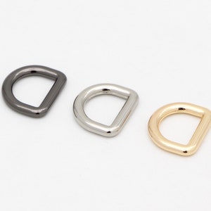 6-12pcs 1/2&quot;(12mm) purse d ring Strap d ring Metal d ring bag ring purse hardware