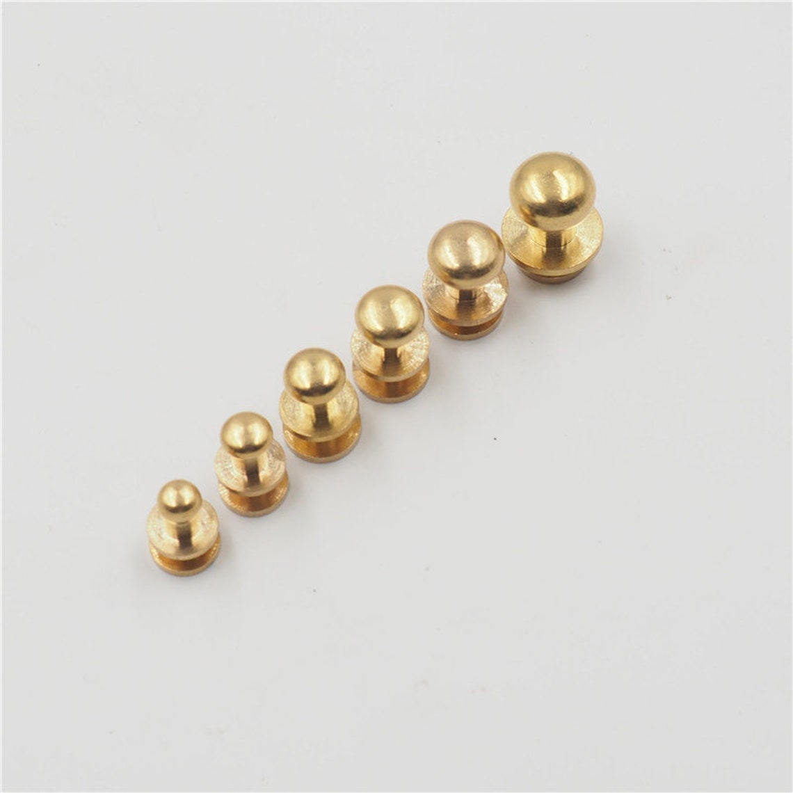 10set Solid Brass Screw Rivet Chicago Screw 5mm 6mm 7mm 8mm Etsy